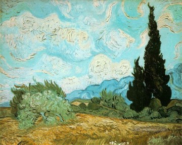 Weizenfeld mit Zypressen Vincent van Gogh Ölgemälde